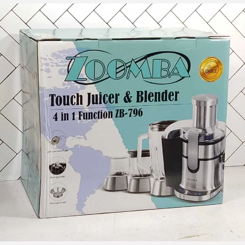آبمیوه گیری 4 کاره لمسی زومبا ZB-796