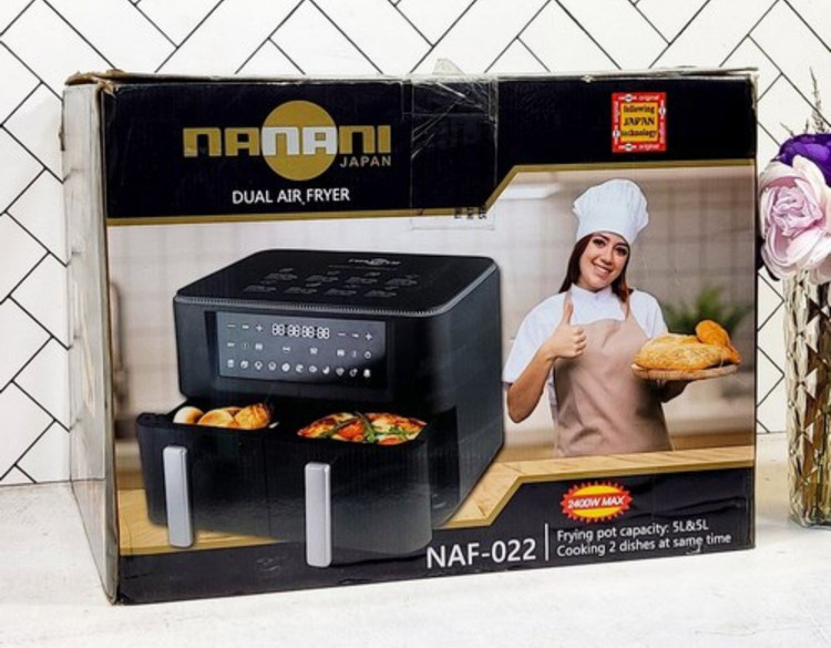سرخ کن نانانی NAF-022 دو قلو 5L+5L دیجیتالی سیلور
