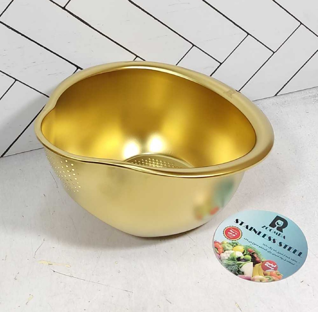 آبکش و میوه شوی و برنج شوی طلایی زومبا