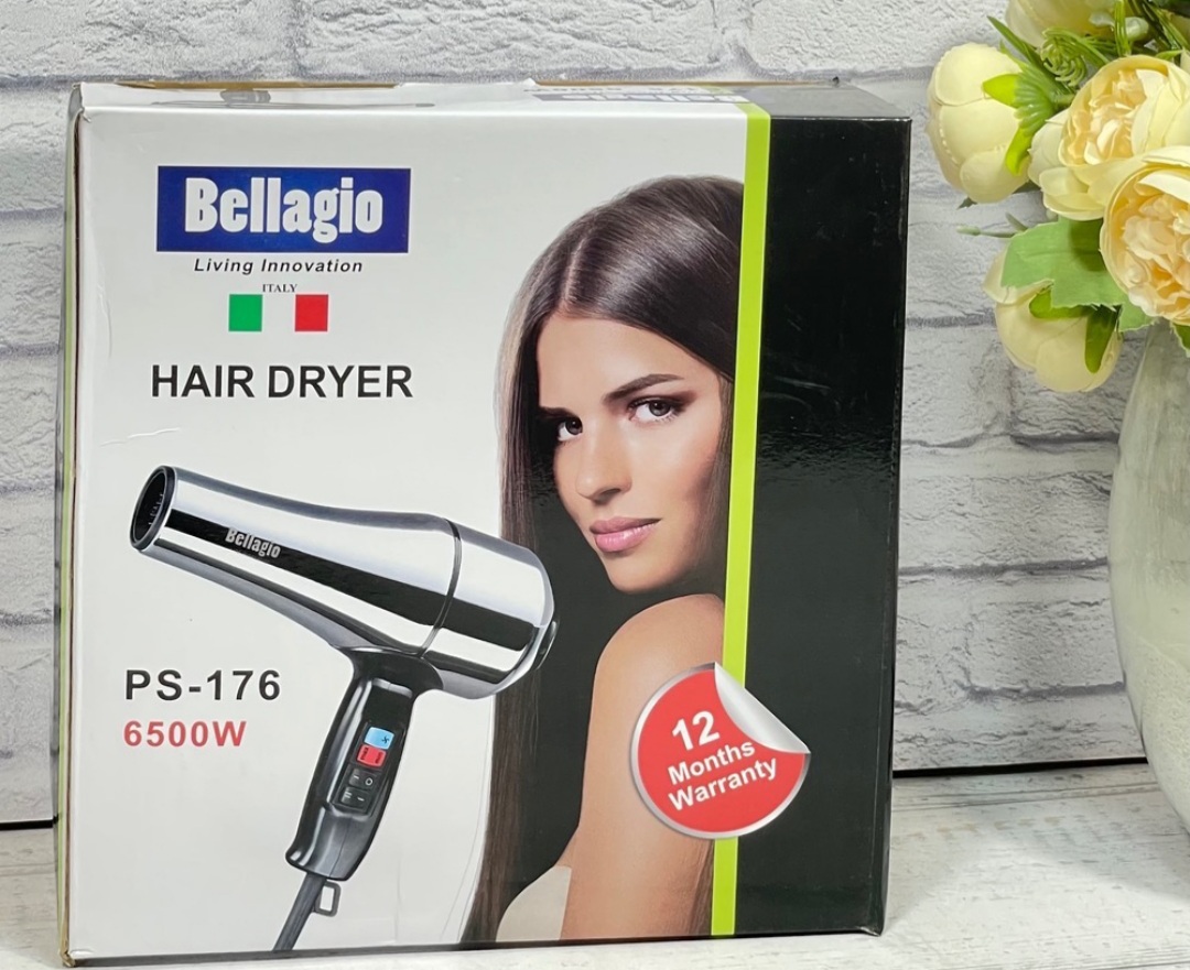 سشوار ۶۵۰۰ وات بلاجیو مدل PS-176 بدنه استیل