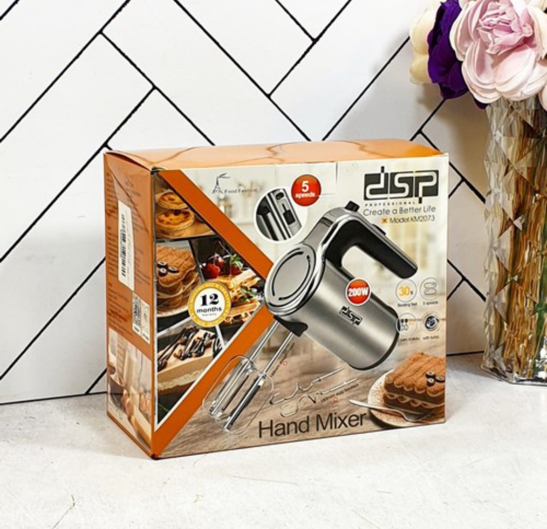 همزن گیربکسی ۲۰۰ وات دی اس پی مدل KM-2073 ۵ سرعته