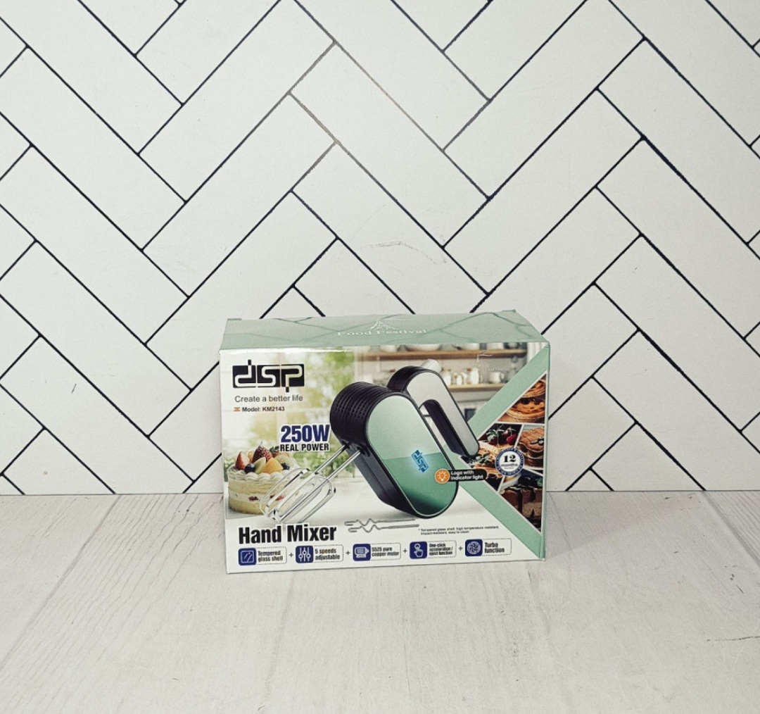 همزن گیربکسی ۲۵۰ وات دی اس پی مدل KM-2143 ۵ سرعته