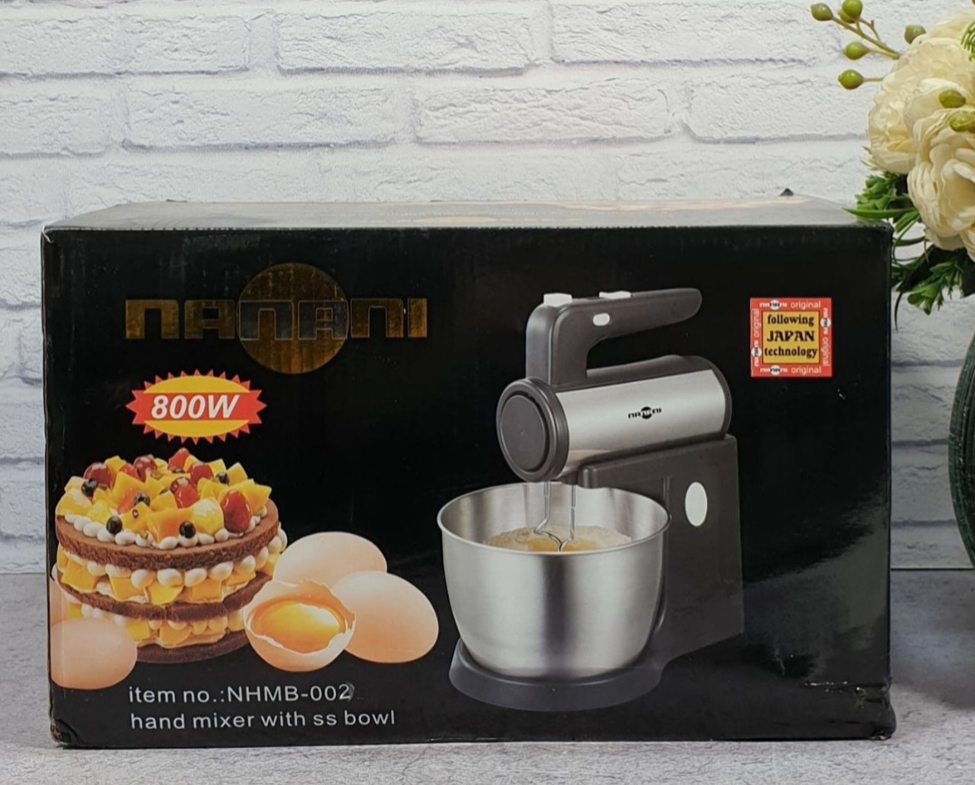 همزن کاسه دار ۸۰۰ وات نیکوا مدل NHMB-002 کاسه ۴ لیتر