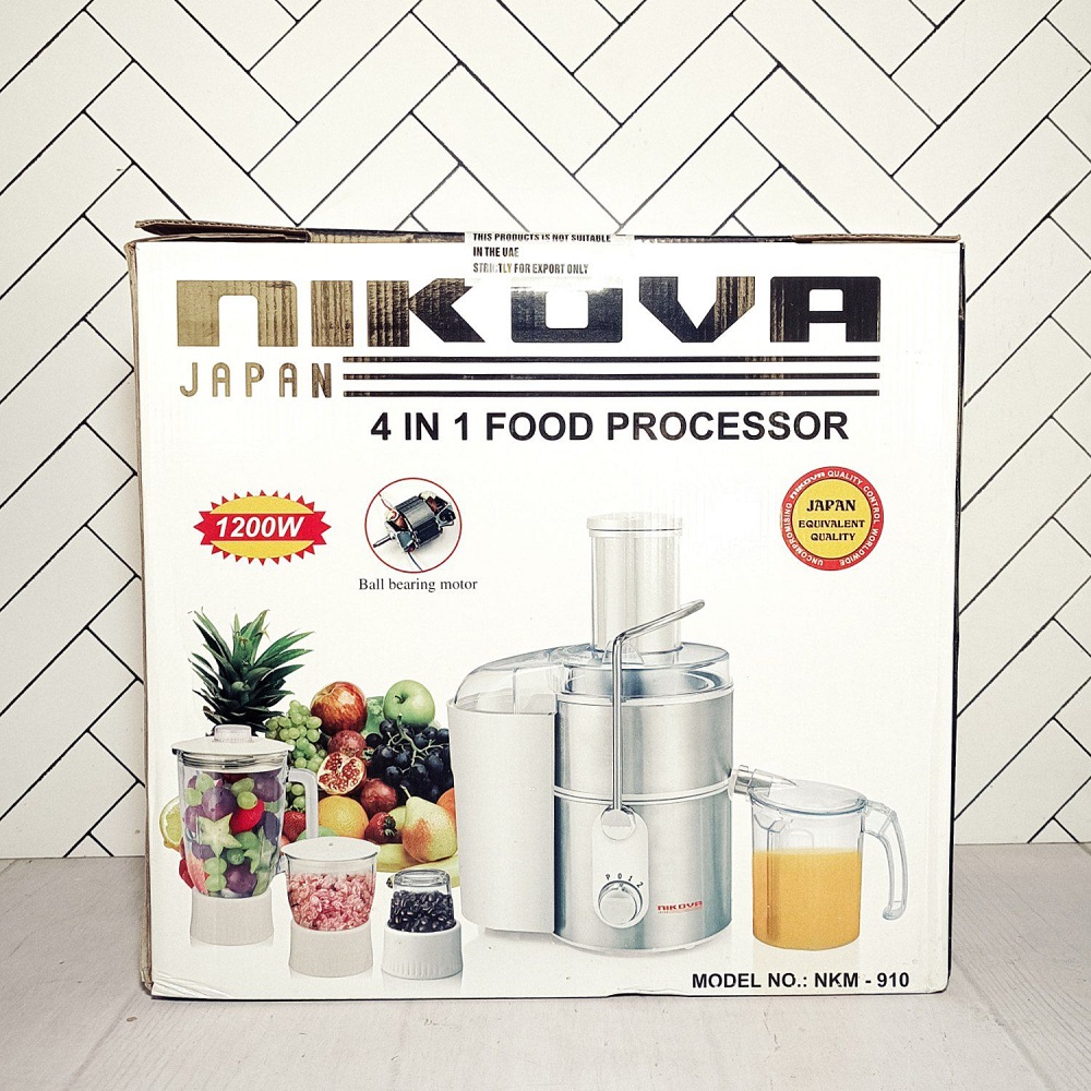 آبمیوه گیری ۴ کاره نیکوا مدل NKM-910 ۱۲۰۰ وات رنگ سفید