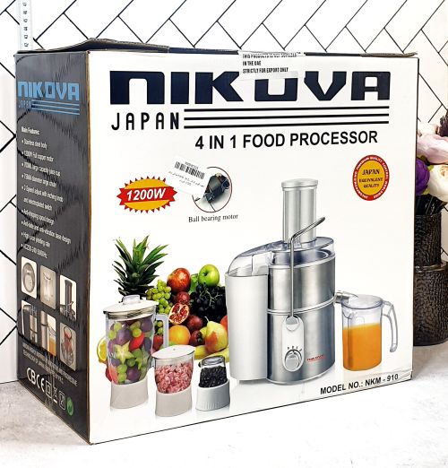 آبمیوه گیری ۴ کاره نیکوا مدل NKM-910 ۱۲۰۰ وات رنگ مشکی